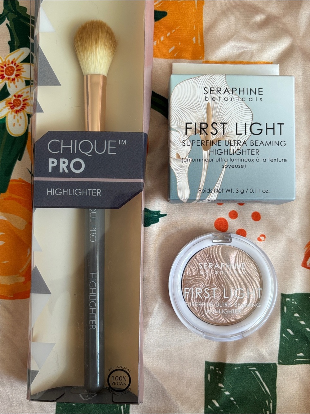 Seraphine First Light Superfine Ultra Beaming Baked Highlighter & Brush